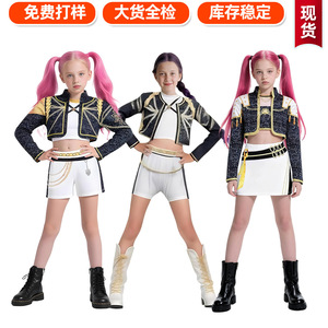 Costume de sorcière pour filles, ensemble imprimé 3D noir et or, tenue de performance avec étiquette et marque, en stock, origine Zhejiang - Product Image 5