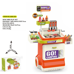 Role <b>Play</b> House Baby Toys Kids BBQ Food Cart Toy Pretend <b>Plastic</b> Spraying Mist Children <b>Kitchen</b> Toy Sets With Light and Sound - Product Image 6