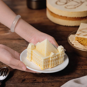 Moule en silicone DIY fait main, écologique, résistant à la chaleur, <span class=keywords><strong>de</strong></span> qualité alimentaire, pour gâteau <span class=keywords><strong>mousse</strong></span> d'anniversaire, crème glacée, motif <span class=keywords><strong>Louvre</strong></span> créatif - Product Image 4