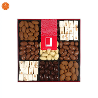 Baklava – boîtes en papier d'emballage de dattes au chocolat avec logo, emballage de noix cadeau alimentaire avec écrous de ruban