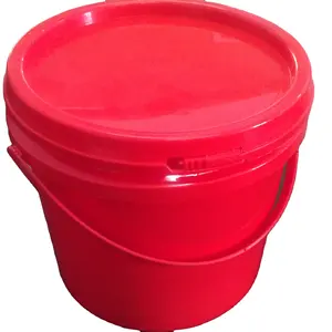 4L 1加仑彩色塑料桶桶食品级红色，带有防篡改盖容器