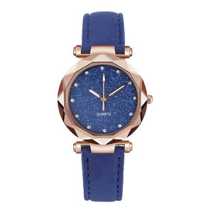 Reloj de Pulsera Casual para Mujer, Diseño Romántico con Cielo Estrellado, Correa de Cuero, Reloj de Vestir Sencillo con Pedrería, Reloj de Diseñador para Damas, Montre Femme R0964 - Product Image 3