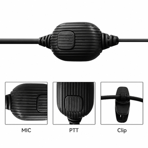 Écouteur PTT professionnel 2 broches pour talkie-walkie, casque antibruit noir, accessoire de communication discret pour Kenwood Baofeng - Product Image 2