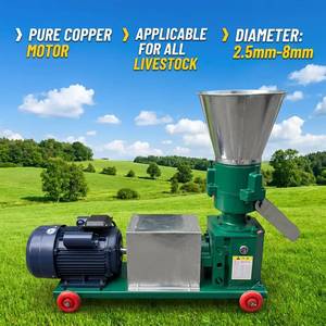 Machine à granulés d'aliments pour animaux domestiques, granulateur d'aliments pour poulets, canards, bovins, moutons, porcs, machine à fabriquer des aliments à base de paille et de céréales - Product Image 1