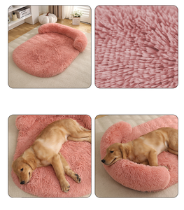 Искусственный мех плюшевый теплый зимний пушистый кровать для домашних животных дышащий роскошный ортопедический мягкий матрас для собак удобный с подушкой из пенопласта для яиц - Product Image 4