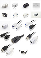 Conectores adaptadores Keystone de muestra gratis, montaje en Panel, USB 2,0 A hembra a A hembra, adaptador acoplador para Cable USB