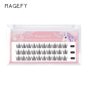 Kits d'extensions de cils <span class=keywords><strong>Magefy</strong></span> en gros sous marque privée, courbure C, 10 mm, extensions en éventail 3-en-1, cils bouclés, faux cils - Product Image 1