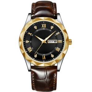 นาฬิกาควอตซ์สไตล์เข็มขัดผู้ชายใหม่เรืองแสงกันน้ำ - Product Image 1