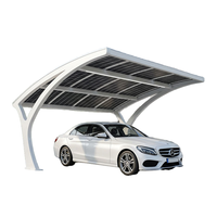 Système de montage de carport solaire en acier et aluminium personnalisé Soeasy, surface anodisée, résistance au vent 60 m/s, structure de carport solaire pour stationnement