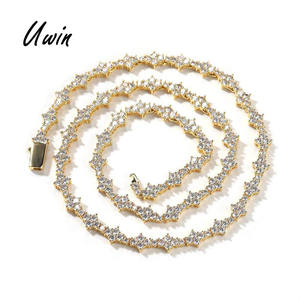 UWIN-Collar de cadena de tenis ostentoso de <span class=keywords><strong>3mm</strong></span>, cadena cruzada de tenis, 5A CZ - Product Image 2