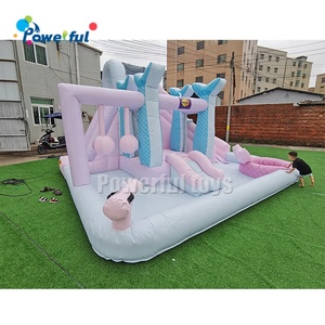 Tobogán de agua inflable de sirena para exteriores, <span class=keywords><strong>bolas</strong></span> de nailon de alta resistencia para Parque de <span class=keywords><strong>piscina</strong></span>, casa de rebote, pared de escalada, nuevo diseño de lujo - Product Image 3
