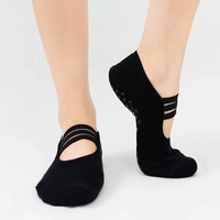 Chaussettes de yoga en coton respirantes pour femmes, sans bretelles, tricotées, hauteur mi-mollet, personnalisables pour le Pilates