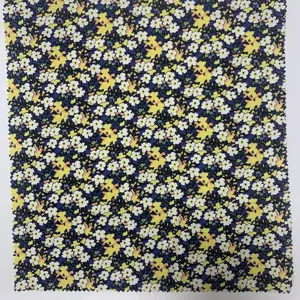 China Shaoxing Factory Comfortable And Breathable Woven Digital Floral Print Fabric Pure Cotton For Dresses