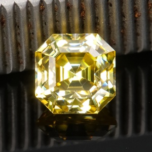 Moissanitas Sueltas de 2 Quilates, Color Amarillo Limón, 14 mm, con Certificado de Corte de Diamante de Alta Calidad, que Pasan la Prueba del Diamante, VVS, con Incrustaciones de Diamantes - Product Image 1