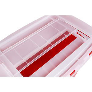 Conteneurs à objets piquants en plastique médical rouge de 6 gallons avec bouton latéral pour la collecte des aiguilles et des déchets médicaux en milieu hospitalier - Product Image 6