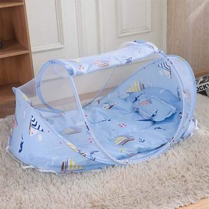 Mosquitera portátil biónica antipresión para cuna de bebé, cama plegable para recién nacido, poliéster tejido ecológico, a prueba de niños, con estampado animal - Product Image 4
