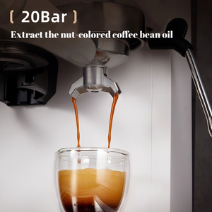 Cafetera Semiautomática de Extracción en Frío/Caliente de Doble Modo, Integrada en Acero Inoxidable, 20 Bares, para Uso Doméstico y Comercial 1. Baño de Agua Fría de 2 Minutos - Product Image 6