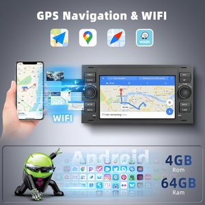 วิทยุติดรถยนต์ Android14 2 DIN สำหรับ Ford Focus Transit Fiesta Galaxy Mondeo Fusion Kuga C-Max รองรับ Carplay แบบไร้สาย และ Android Auto - Product Image 6