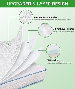 <span class=keywords><strong>Protège</strong></span>-<span class=keywords><strong>matelas</strong></span> respirant, lavable et ajusté, en tissu 3D Air, rafraîchissant, en bambou, <span class=keywords><strong>imperméable</strong></span> - Product Image 3