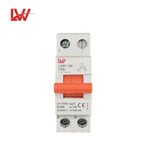 SF 1P 1-0-2 80A 100A 125A Din-rail Mount Type 3 way changeover switch electrical changeover switches