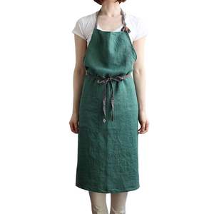 Dernière Conception 100% Coton Lin Chanvre Café Tablier - Product Image 5