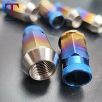 Écrou de roue en titane Gr5 M12x1.5mm M14x1.25mm M10x1.5mm anodisé bleu brûlé pour course automobile