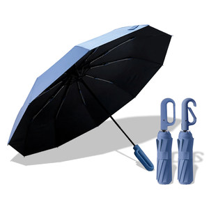 Paraguas con Correa de Hebilla, Sombrilla Plegable de Alta Calidad con Logotipo Personalizado, Portátil, de 3 Pliegues, con Impresión de Logotipo - Product Image 3