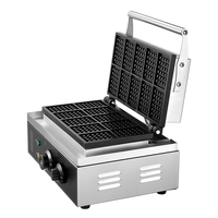 Gaufrier antiadhésif à double face avec chauffage indépendant, 1550W et capacité de 10 gaufres par lot