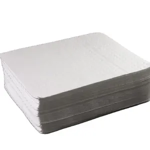 200gsm White Oil Absorbent Sheets Polypropylene Only Oil Absorbent Sheets