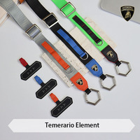 Funda de teléfono multifuncional Lamborghini con licencia oficial con correa de nailon, correa cruzada para el cuerpo, correas universales para teléfono móvil