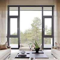 Ventanas Residenciales Kalaishi de Aluminio con Rotura de Puente Térmico, Ventanas Abatibles de Doble Acristalamiento para Casa u Hotel