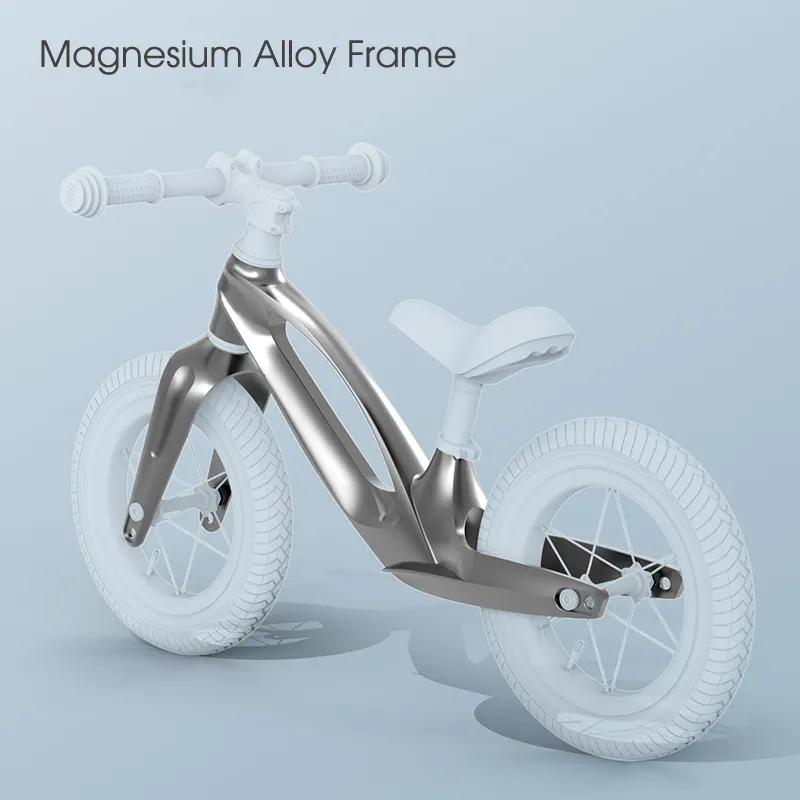 Bicicleta de equilibrio para niños de 14 "de magnesio Push bicicleta de entrenamiento para niños pequeños con reposapiés altura de asiento ajustable bicicleta para niños