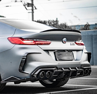 Top matériel SQ Style sec en Fiber de carbone pièces automobiles pare-chocs arrière Canards évent pour BMW M8 F91 F92 F93