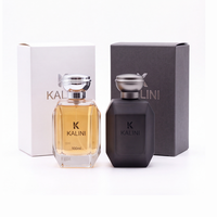 Flacons de parfum de luxe personnalisés de 50 ml en verre carré, avec pompe à sertir sécurisée, pour parfums fins, avec boîte