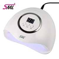 Lampe UV LED SML pour ongles avec écran numérique, séchage rapide du gel, base amovible pour salon de manucure, manucure à domicile, nail art