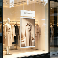 Écran d'affichage numérique LCD double face haute luminosité 65 pouces 3000 nits pour vitrine de magasin de détail