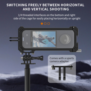 Kim loại bảo vệ trường hợp đối với insta360 X4 phụ kiện Insta 360 X4 nhanh chóng phát hành nhôm máy ảnh Cage với lạnh Giày - Product Image 4