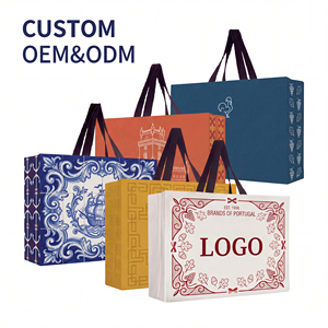 Custom Carry Folding Reusable <b>Medium</b> <b>Size</b> Letter Pattern Non-woven Grocery Shopping Tote <b>Bag</b> with Logos - Product Image 1