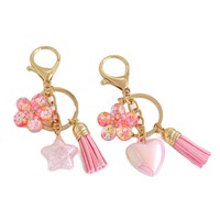 Bestseller sleutelhanger hartvormig vlinder kersen sleutelhanger tas hanger fruit auto sleutel cadeau sleutelhanger