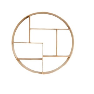 Wooden Floating <b>Shelf</b> Circular <b>Wall</b> <b>Mounted</b> Storage Rack Multi Layer Display <b>Shelves</b> For Entryway Decorative Organizer - Product Image 5