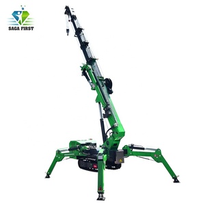 1.5ton 3ton 5ton 10ton 12ton 14ton trang web nhỏ gọn trên không nâng máy làm việc nhện nhỏ Cần Cẩu Bánh Xích với người đàn ông làm việc giỏ - Product Image 3