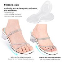 G-shoe Demi-semelle en gel, coussinet de talon en forme de gourde, mousse PU, gel absorbant les chocs, coussinets souples, anti-frottement, anti-dérapant, auto-adhésif
