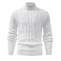 Suéter de Cuello Alto para Hombre, Diseño Personalizado, ODM, Antiarrugas, Súper Suave, Cómodo, a la Moda, Invierno, 100% Poliéster, 3D
