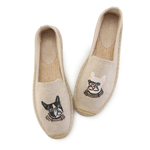 Scarpe da pescatore Nicecin scarpe da donna versatili in <span class=keywords><strong>paglia</strong></span> intrecciata <span class=keywords><strong>espadrillas</strong></span> piatte in tela pigra con un piede - Product Image 5