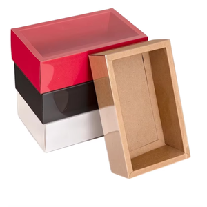 <b>Small</b>-batch Wholesale Custom Ready Stock Recyclable Kraft Paper Drawer Rigid <b>Boxes</b> PVC Transparent <b>Boxes</b> for <b>Small</b> Business - Product Image 1