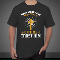 Vente en gros Croix DTF Fer sur Dieu Faites-lui confiance Transfert pour T-shirt