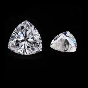 Prix de gros 4CT 10X10MM DEF/GH couleur blanc fantaisie forme Trillion VVS1 excellente coupe Moissanite diamant pour la fabrication de bijoux