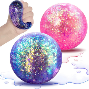 Pelota Antiestrés Sure Glow de TPR y PU, de Subida Lenta, para Aliviar la Ansiedad, Sensorial, para Niñas, Niños, Adultos - Product Image 2