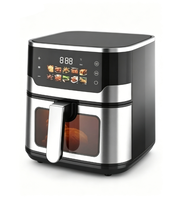 Freidora de Aire Digital Anbolife de 6L con 10 Menús, Pantalla Visible, Programación Inteligente, Interior de Acero Inoxidable Libre de PFAS, OEM ODM
