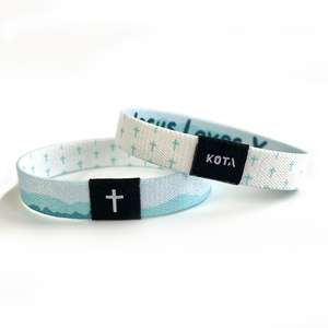 Pulsera Personalizada con Impresión, Práctica Pulsera Elástica de Tela Personalizada para Eventos, Pulsera para Parejas <span class=keywords><strong>totwoo</strong></span> - Product Image 3